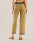 Reversible quilted pants with straight legs